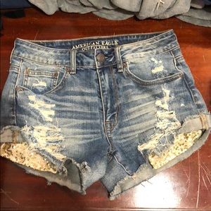 A&E Festival High rise Sequin pocket shorts